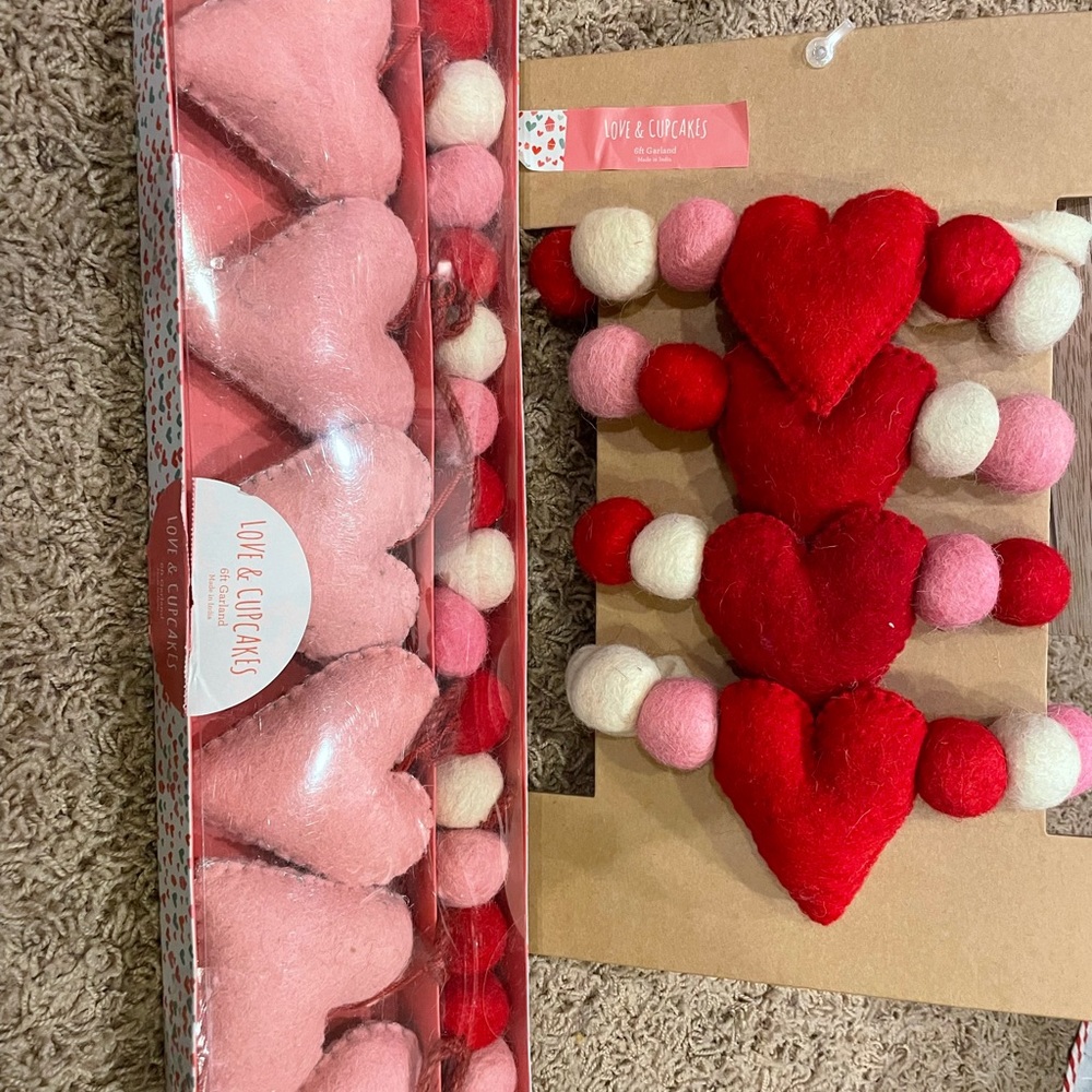 New Rae Dunn Garlands. 6ft length. Love & cupcakes